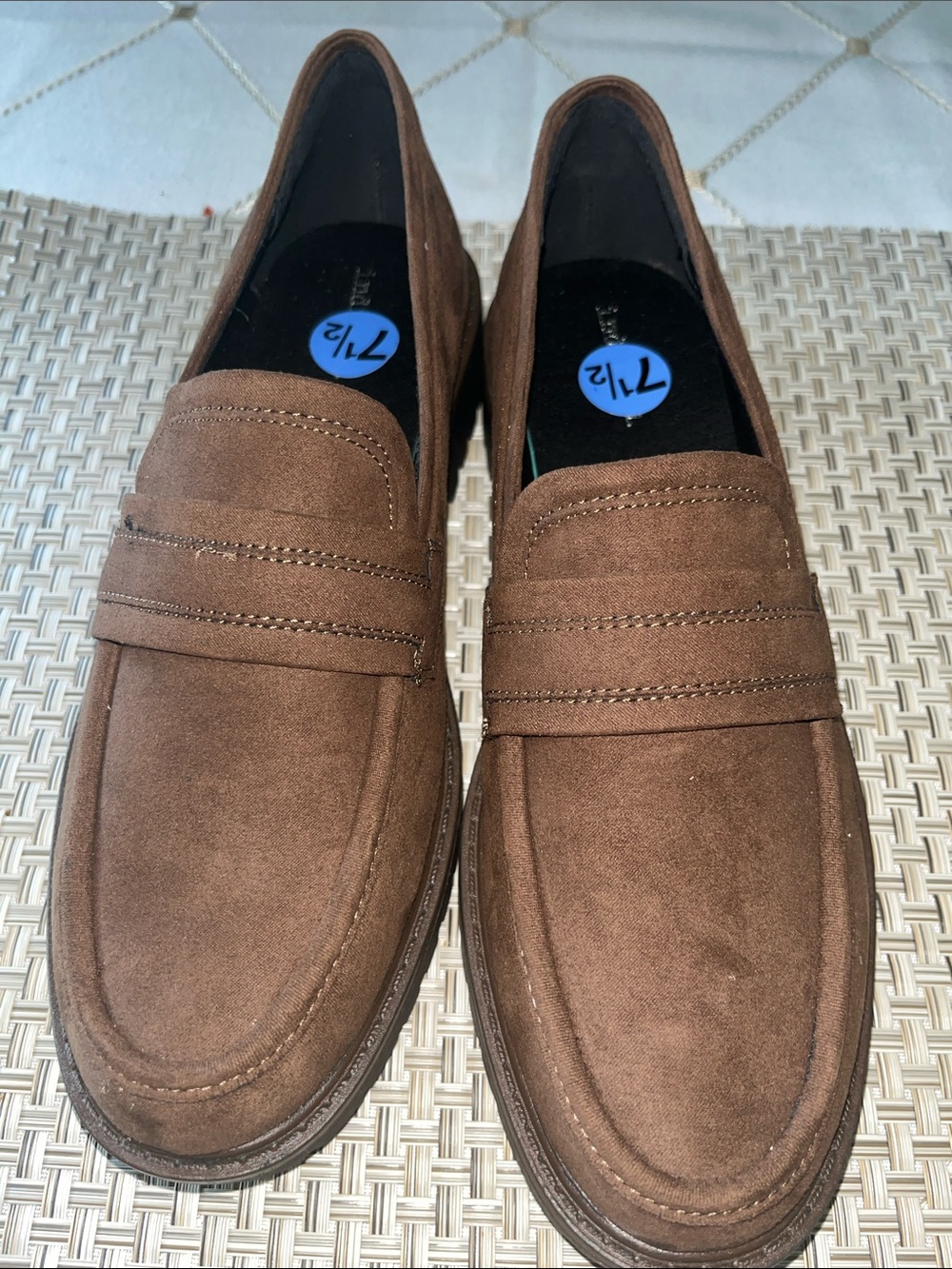 Indigo Men's Brown Suede Penny Loafers